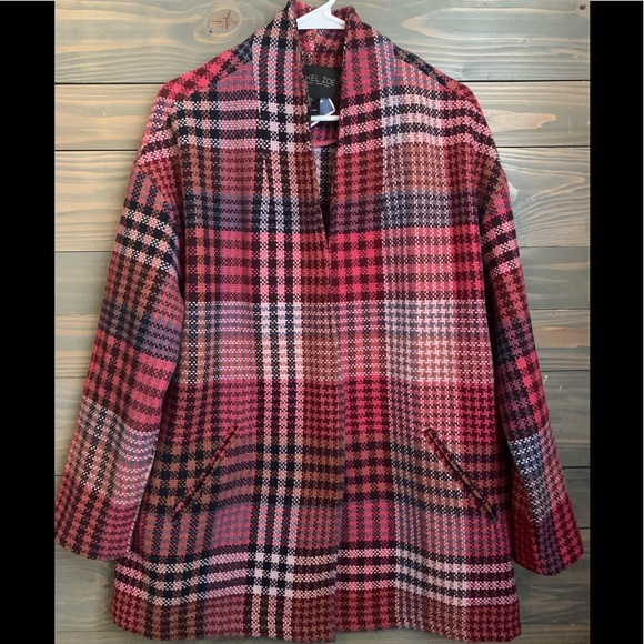 tweed plaid coat